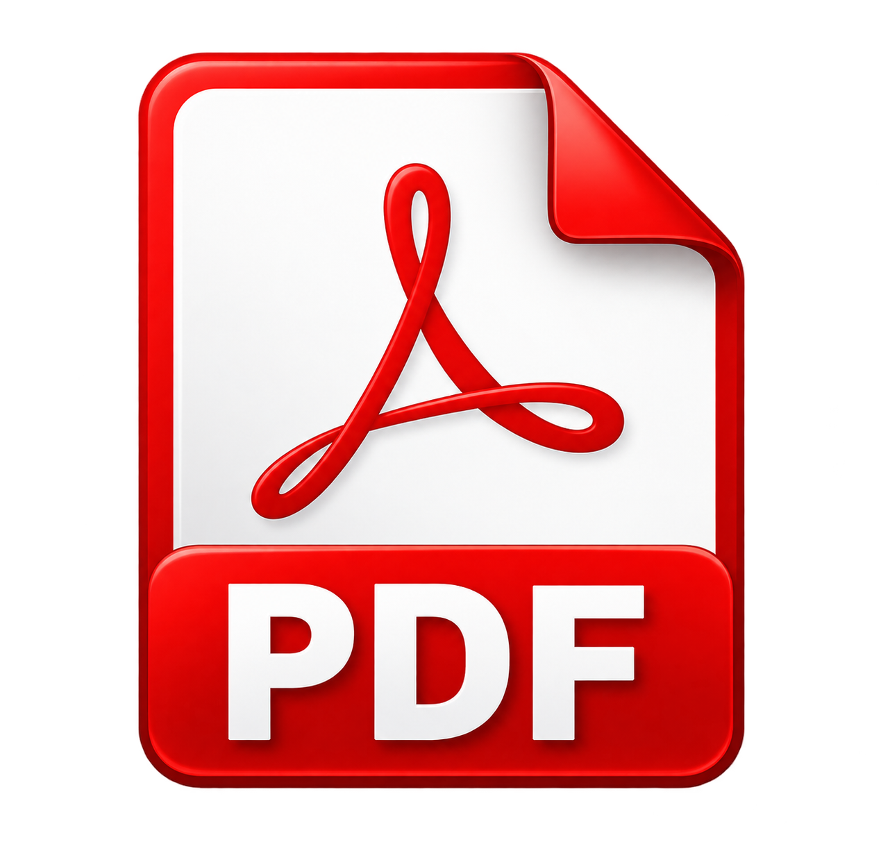 Glossy PDF Document Icon